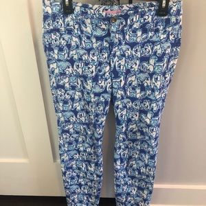 Lilly Pultizer Get Trunky Kelly Pants
